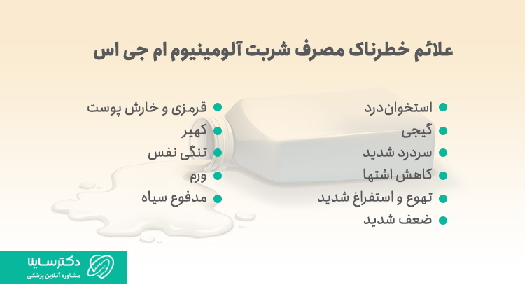 علائم خطرناک شربت آلومینیوم ام جی اس