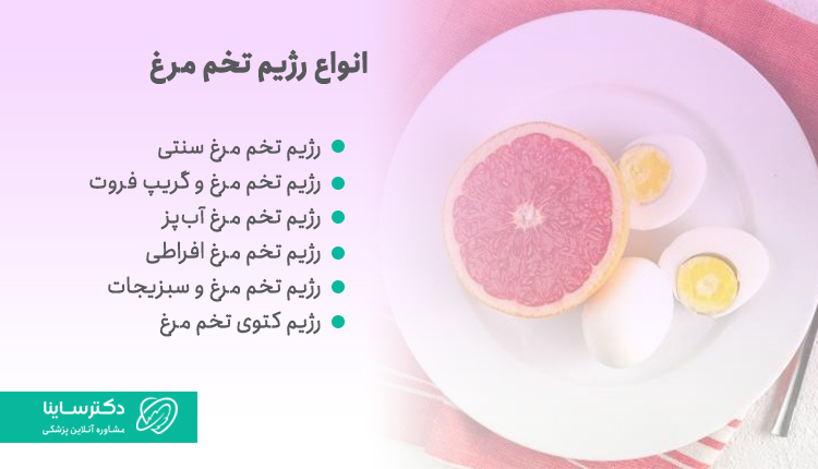 انواع رژیم تخم مرغ