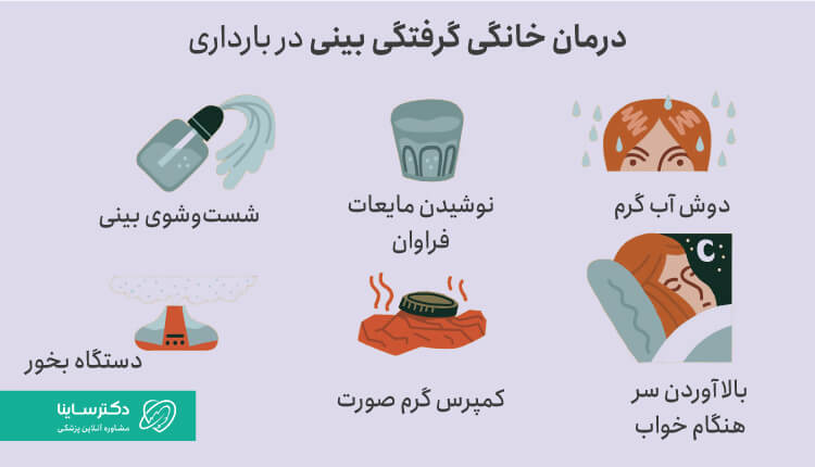 درمان خانگی گرفتگی بینی در بارداری