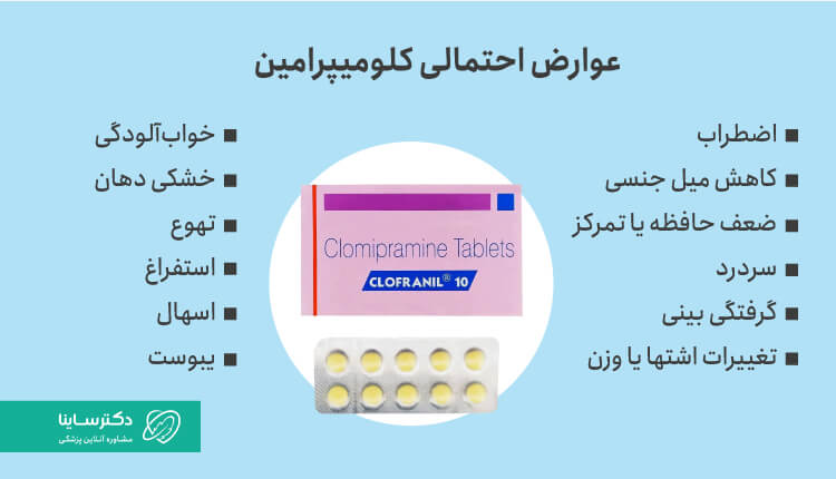 عوارض احتمالی کلومیپرامین